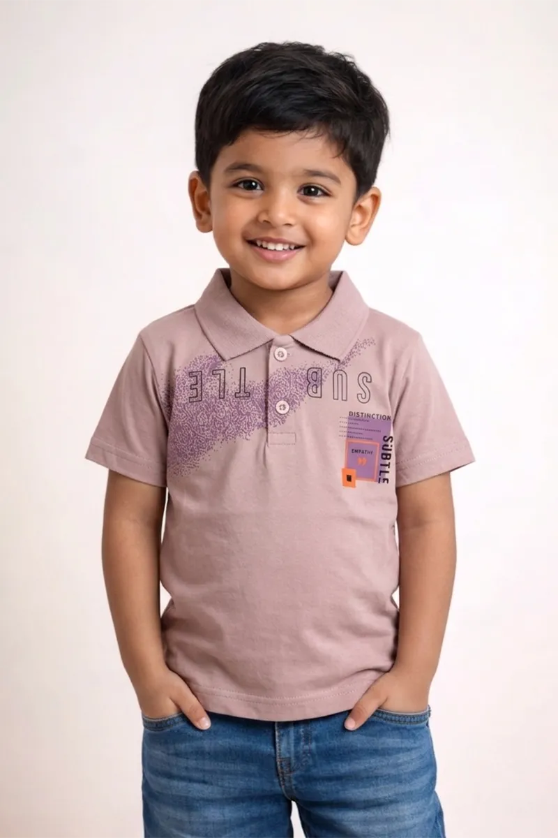 Printed T-Shirt for Boys - Mauve