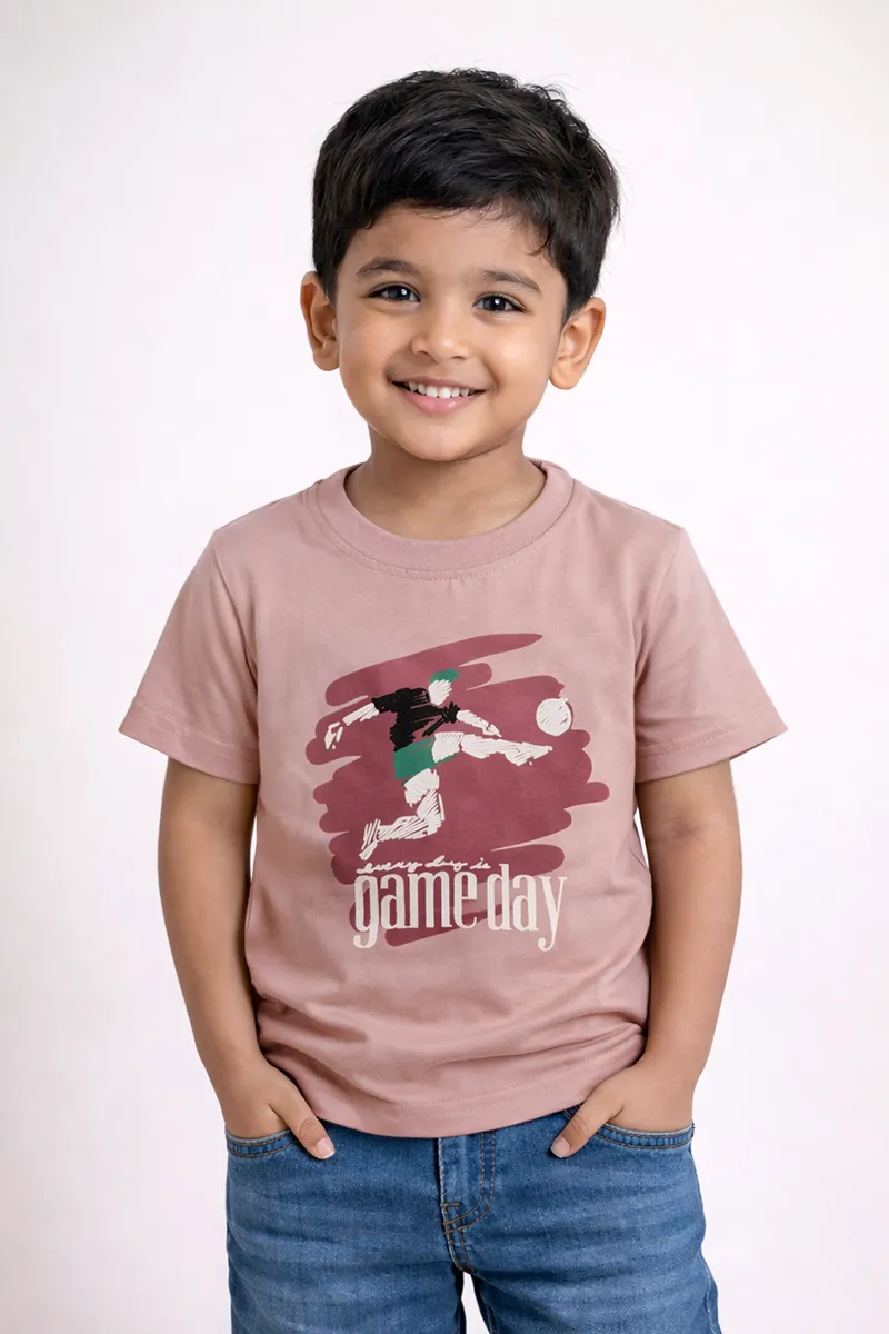 Printed T-Shirt for Boys - Mauve