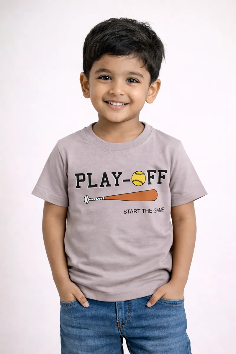 Printed T-Shirt for Boys - Grey