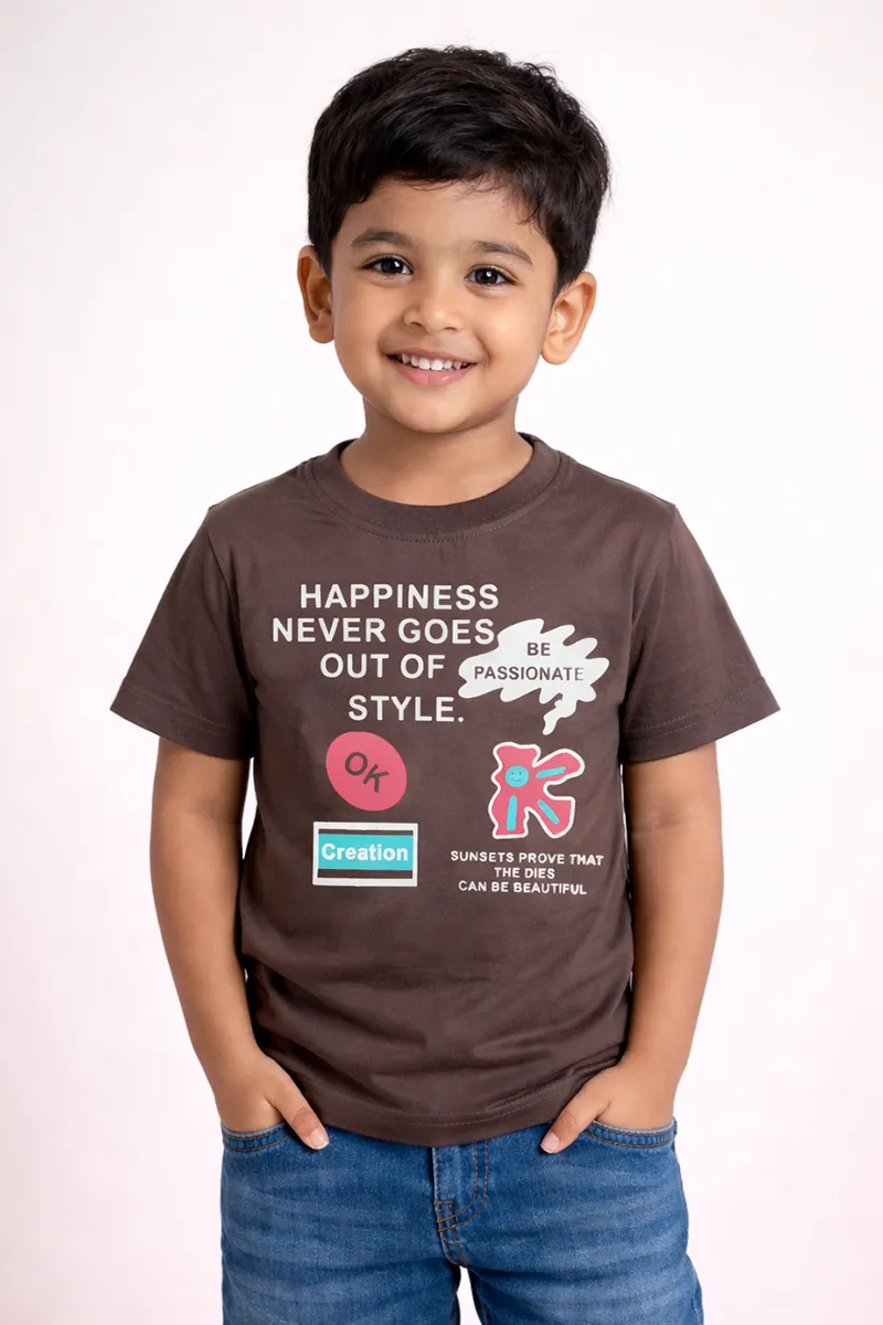 Printed T-Shirt for Boys - Olive