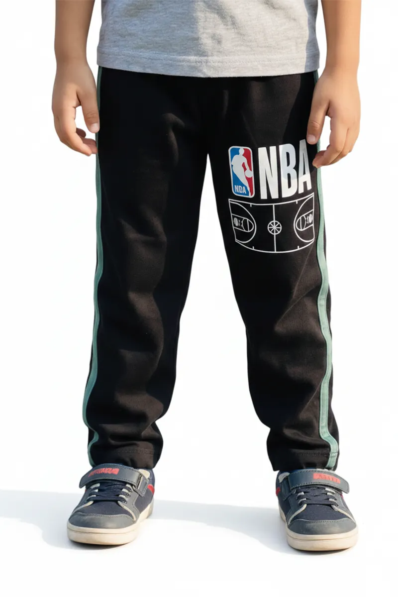 Printed Track Pant for Boys - Black