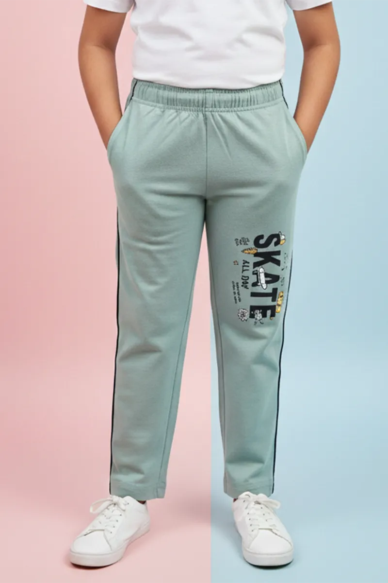 Printed Track Pant for Boys - Green