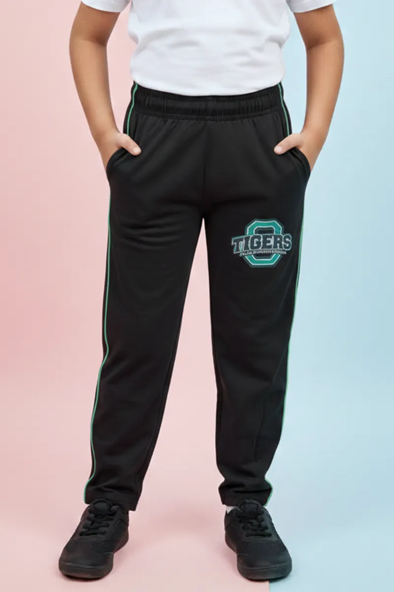 Printed Track Pant for Boys - Black CLBT041BLA12YR