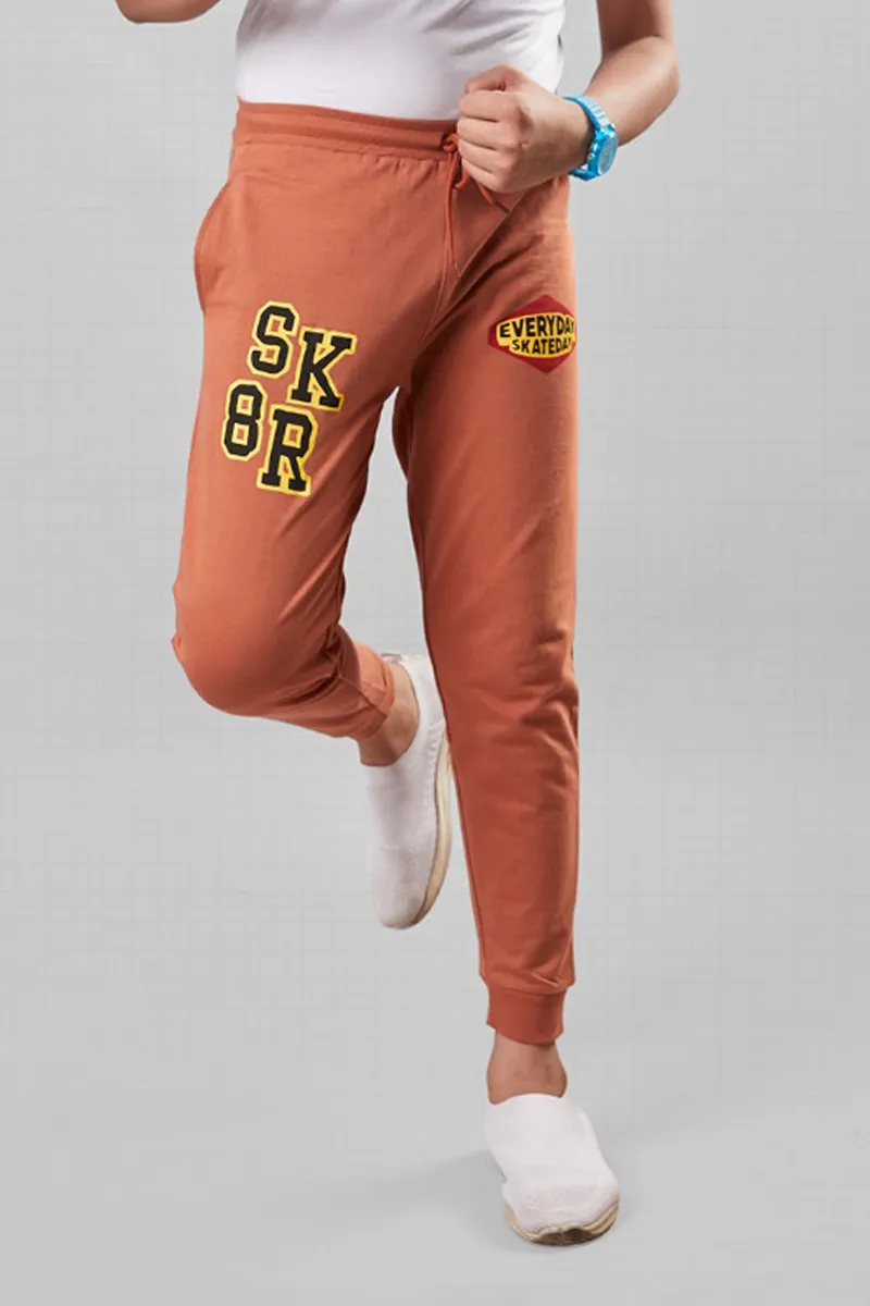 Cotton Solid Track Pant for Boys - Rust CLBTP003RUS1314YRS