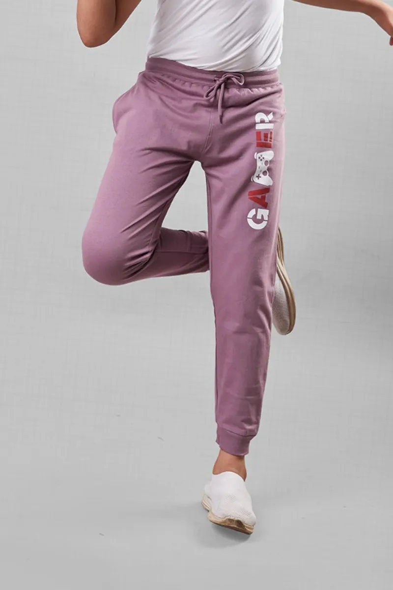 Cotton Solid Track Pant for Boys - Mauve CLBTP006MAU1314YRS