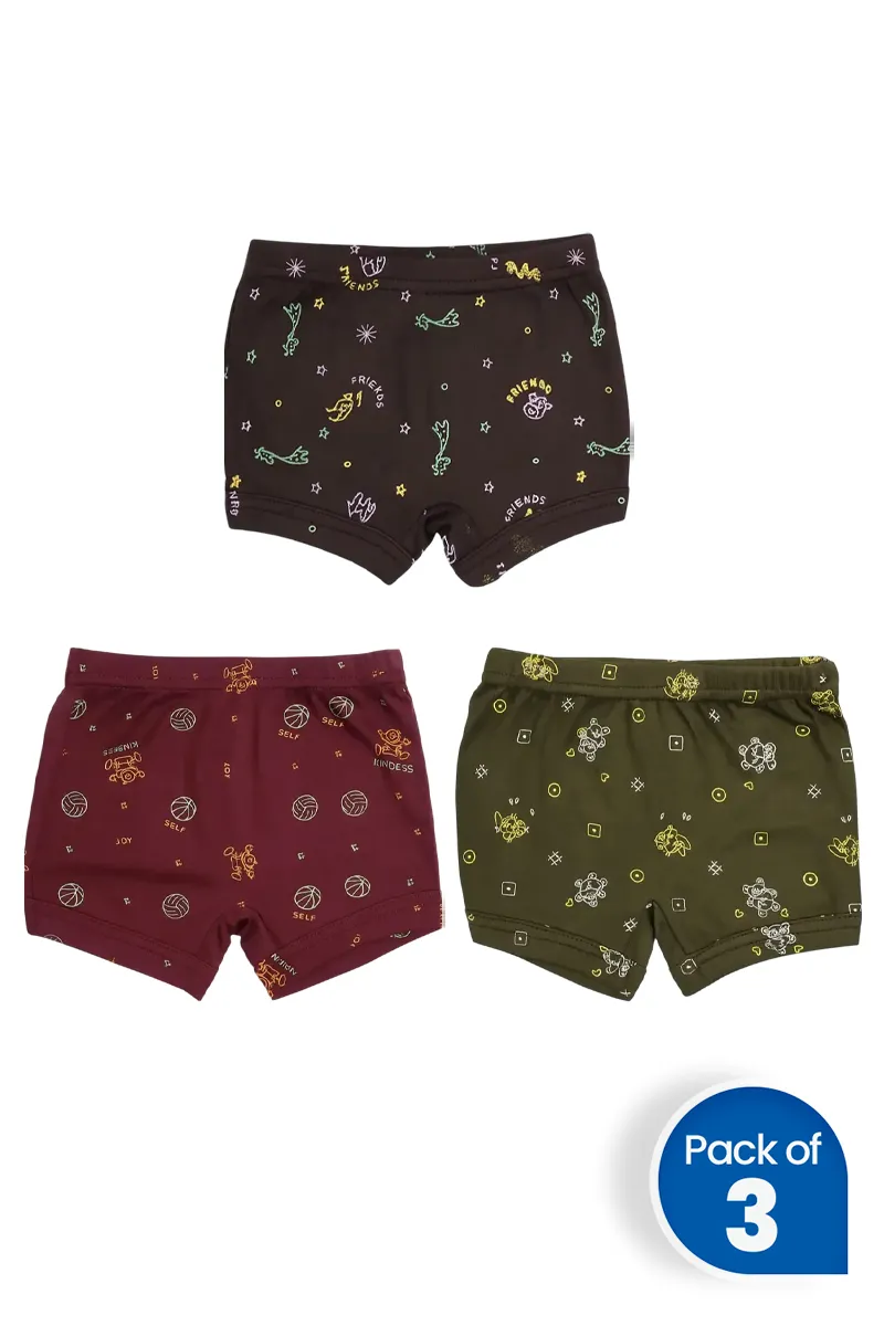 Pack of 3 Trunk for Boys - Multicolor