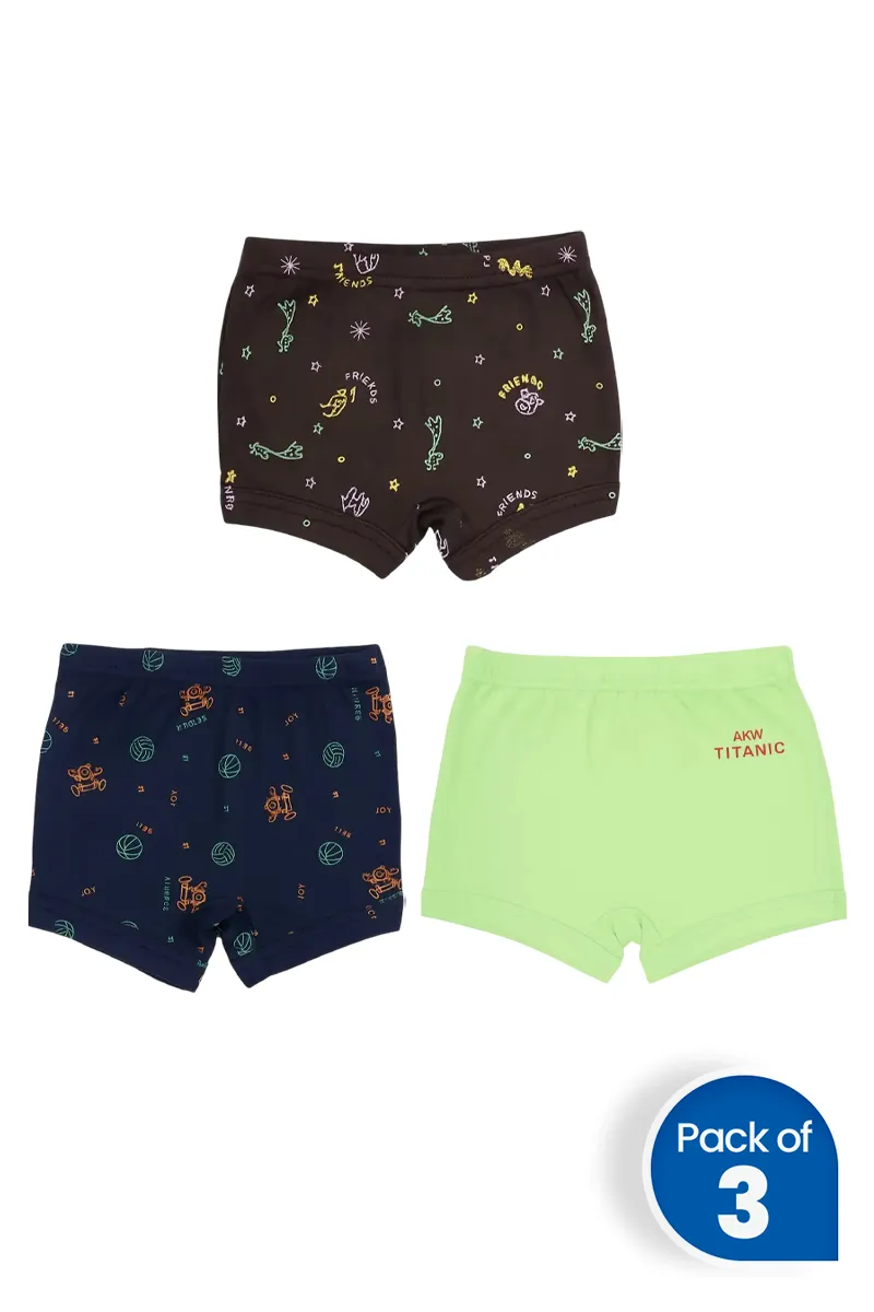 Pack of 3 Trunk for Boys - Multicolor