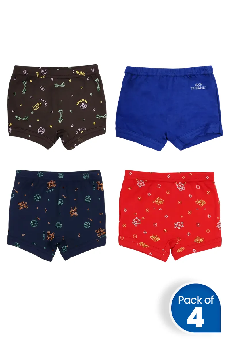 Pack of 4 Trunk for Boys - Multicolor