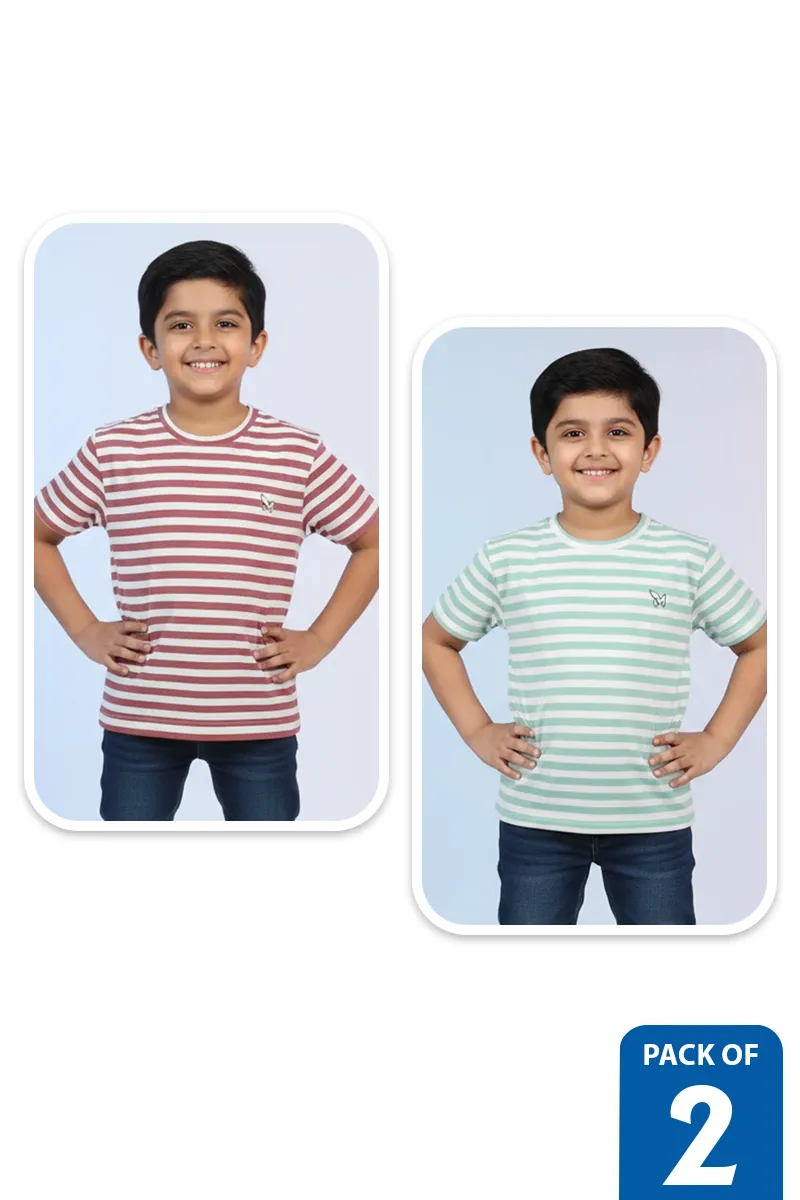 Pack of 2 T-Shirts for Boys - Multicolor