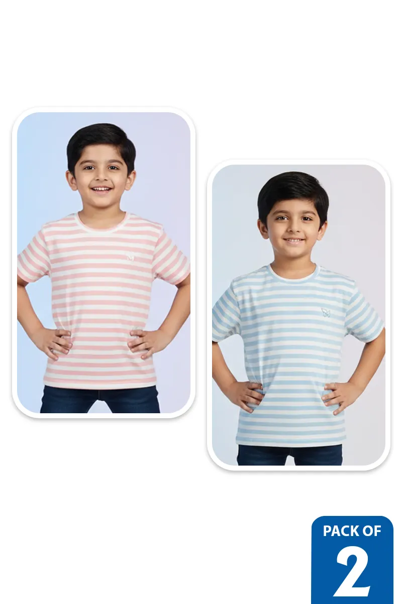 Pack of 2 T-Shirts for Boys - Multicolor