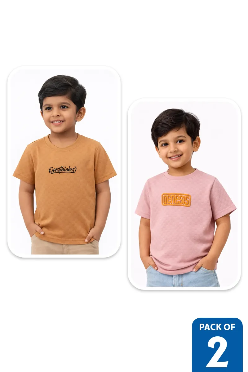 Pack of 2 T-Shirts for Boys - Multicolor