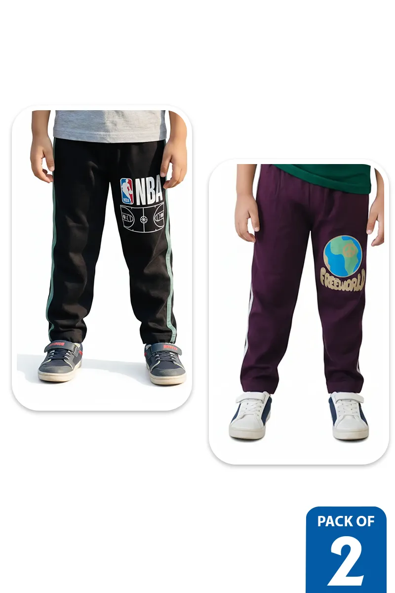 Pack of 2 Track Pant for Boys - Multicolor