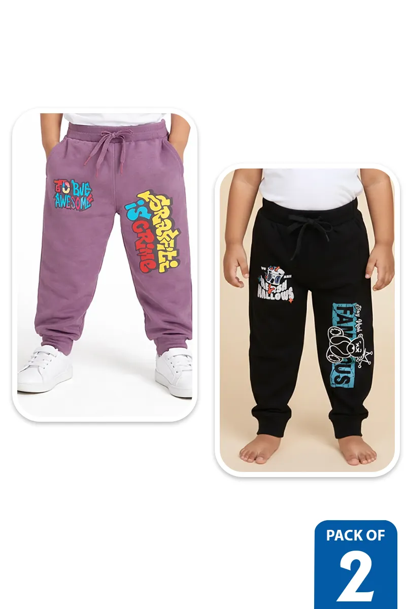 Pack of 2 Track Pant for Boys - Multicolor