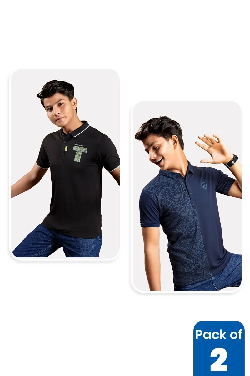 Pack of 2 T-Shirts for Boys CLCB0056MUL910YRS