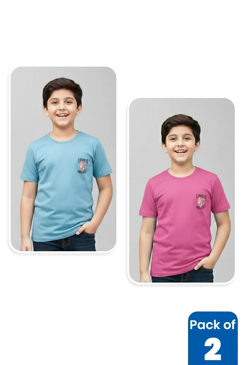 Pack of 2 T-Shirts for Boys CLCB0065MUL910YRS