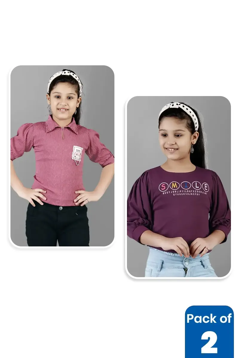 Pack of 2 Tops for Girls