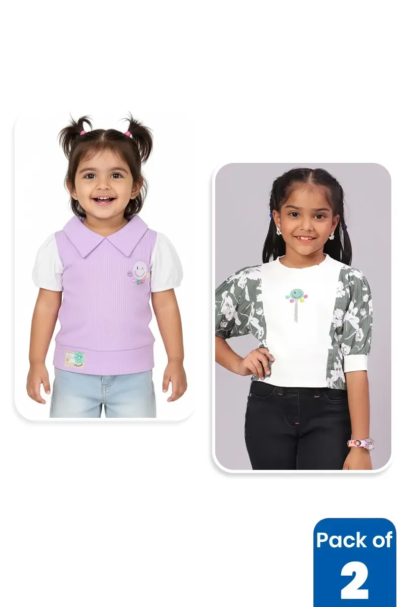 Pack of 2 Tops for Girls