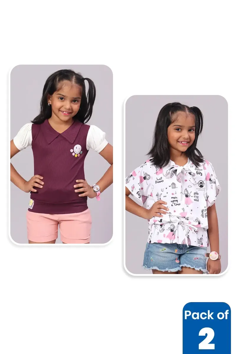 Pack of 2 Tops for Girls