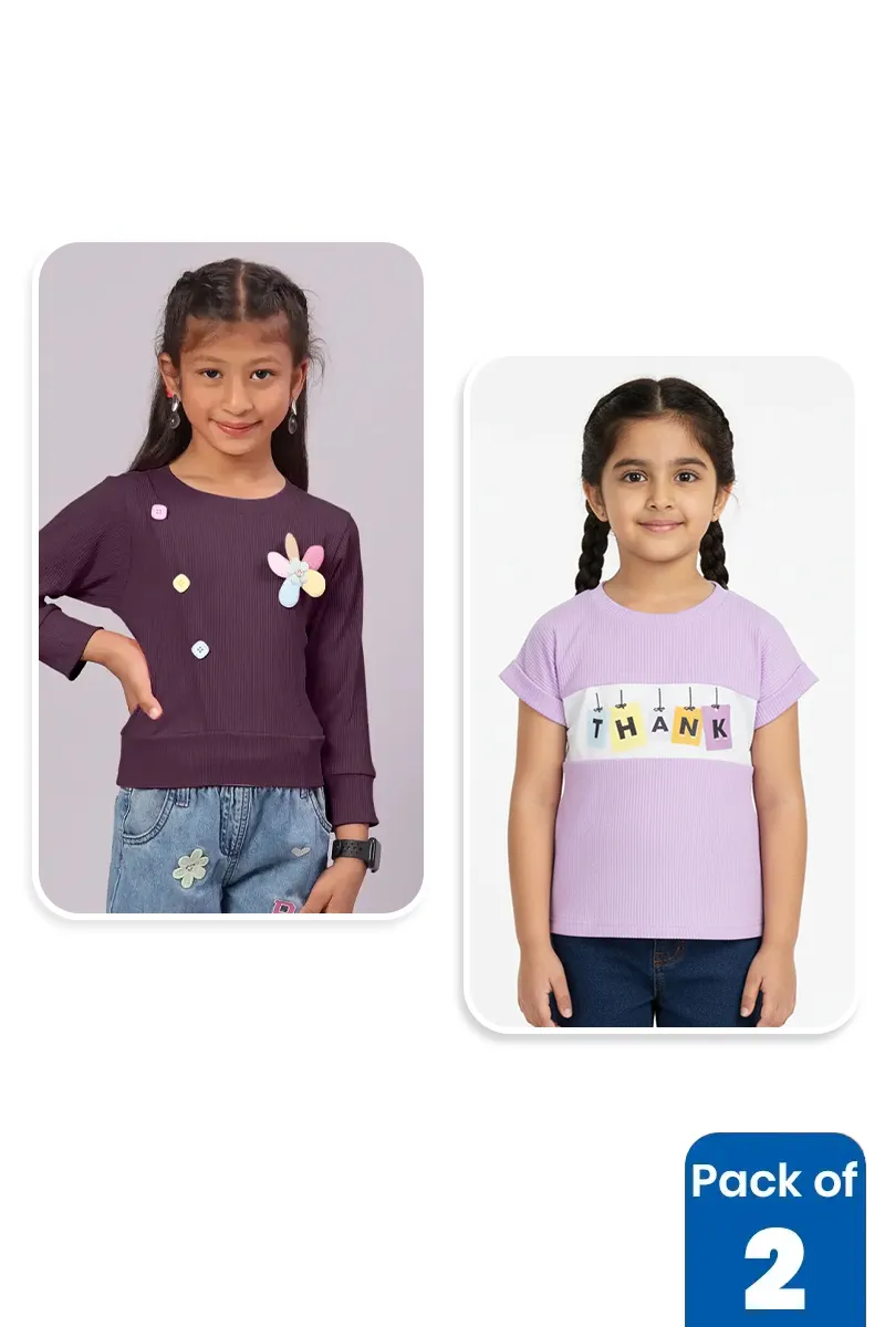 Pack of 2 Tops for Girls
