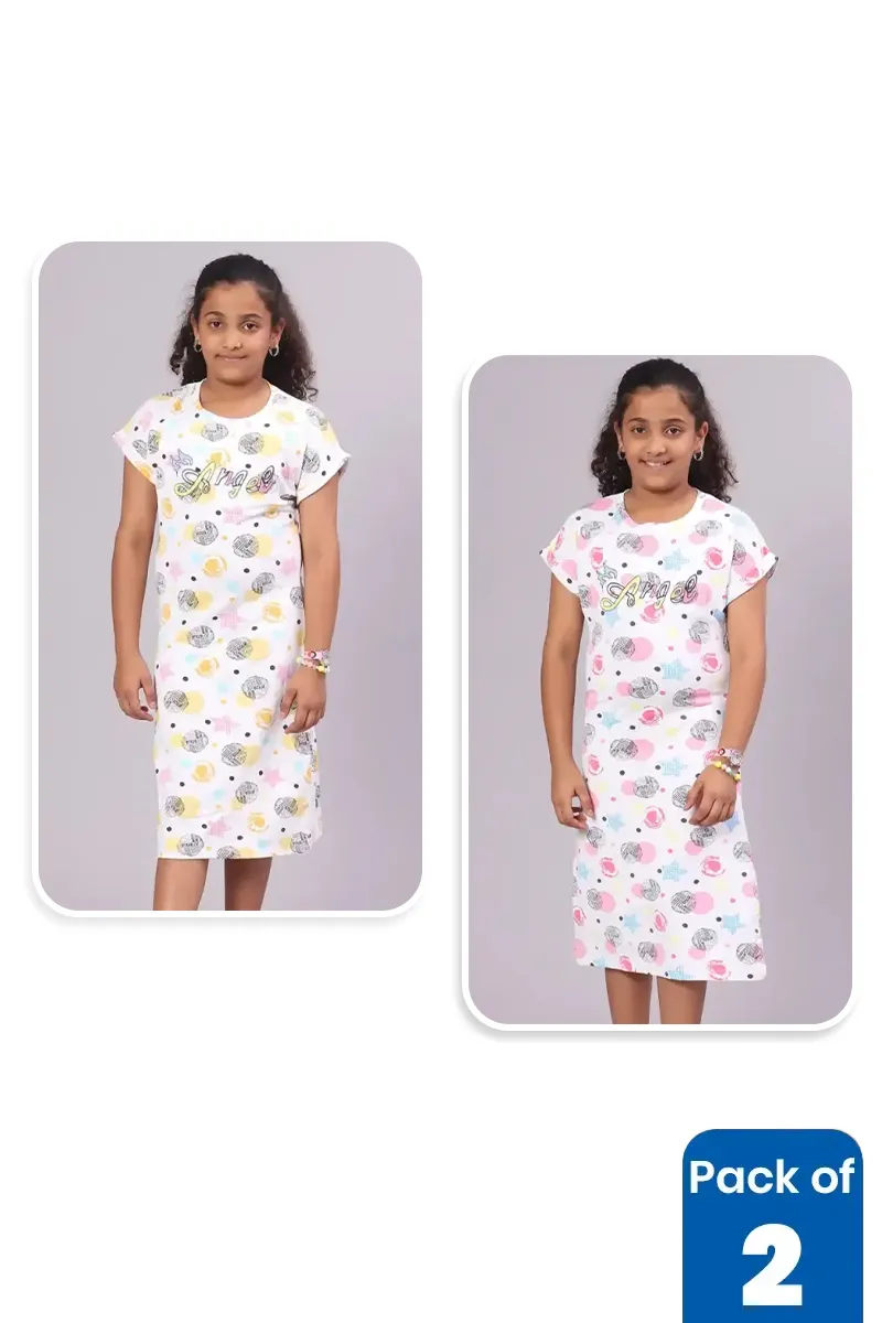 Pack of 2 Tops for Girls CLCBG00129MUL56YRS