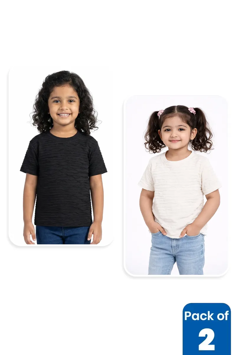 Pack of 2 Tops for Girls - Multicolor
