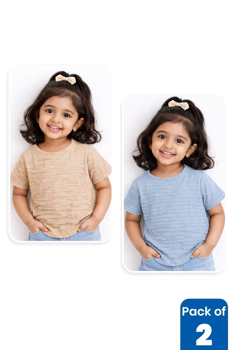 Pack of 2 Tops for Girls - Multicolor