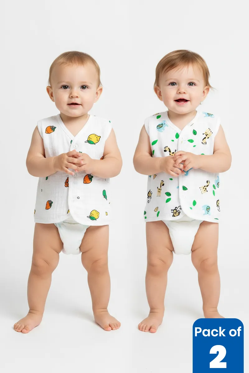 Pack of 2 Muslin Jhablas for Babies CLCBJB5WHI69MO