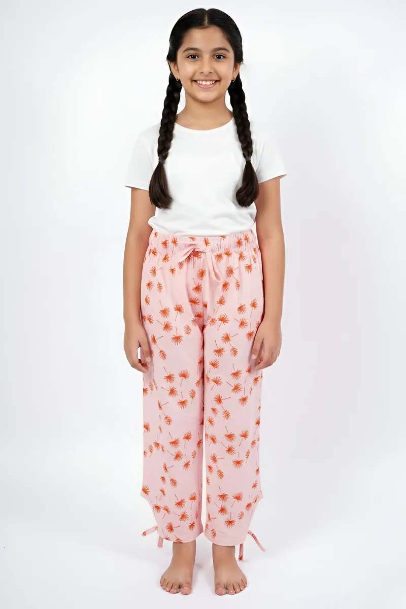 Printed Capri for Girls - Peach CLGC011PEA1516