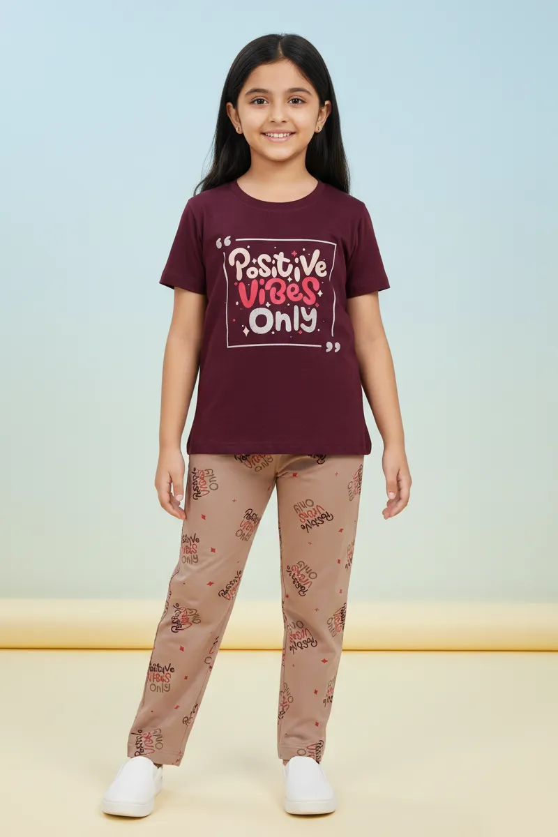 T-Shirt and Full Pant Set for Girls