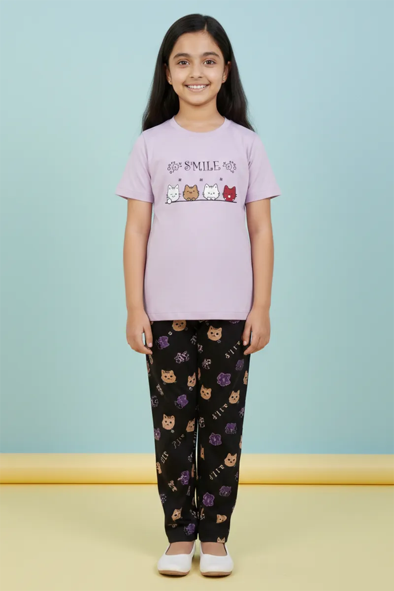 T-Shirt and Full Pant Set for Girls