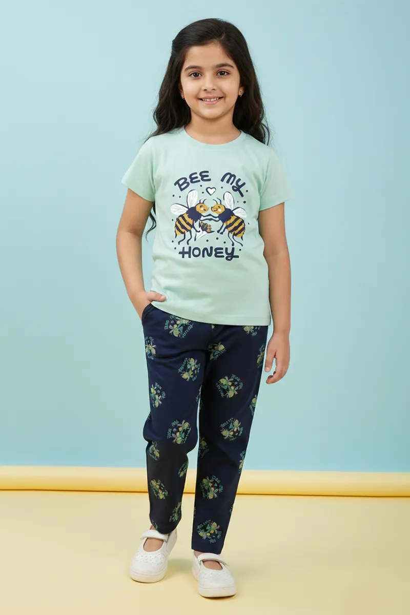 T-Shirt and Full Pant Set for Girls