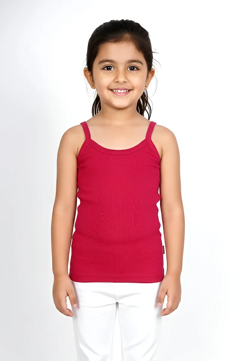 Cotton Solid Camisole for Girls - Deep Pink CLGIW001DEEPIN56YRS