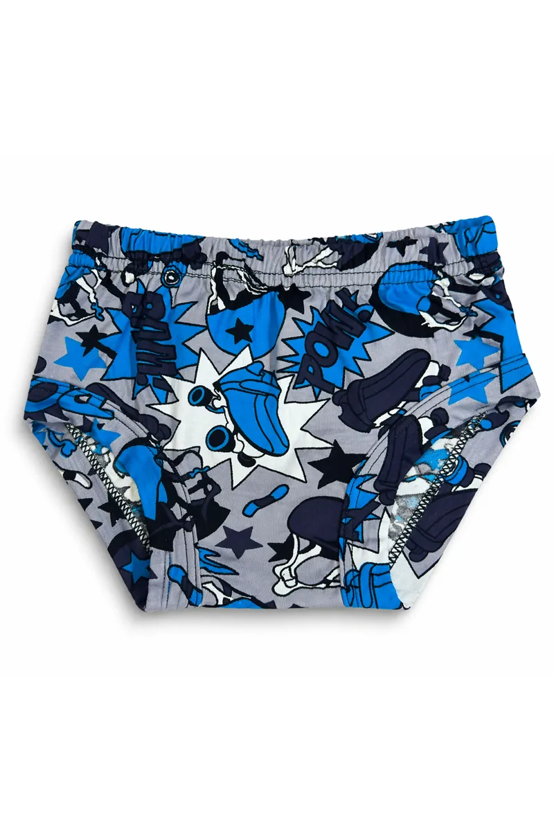 Cotton Printed Panties for Girls - Blue