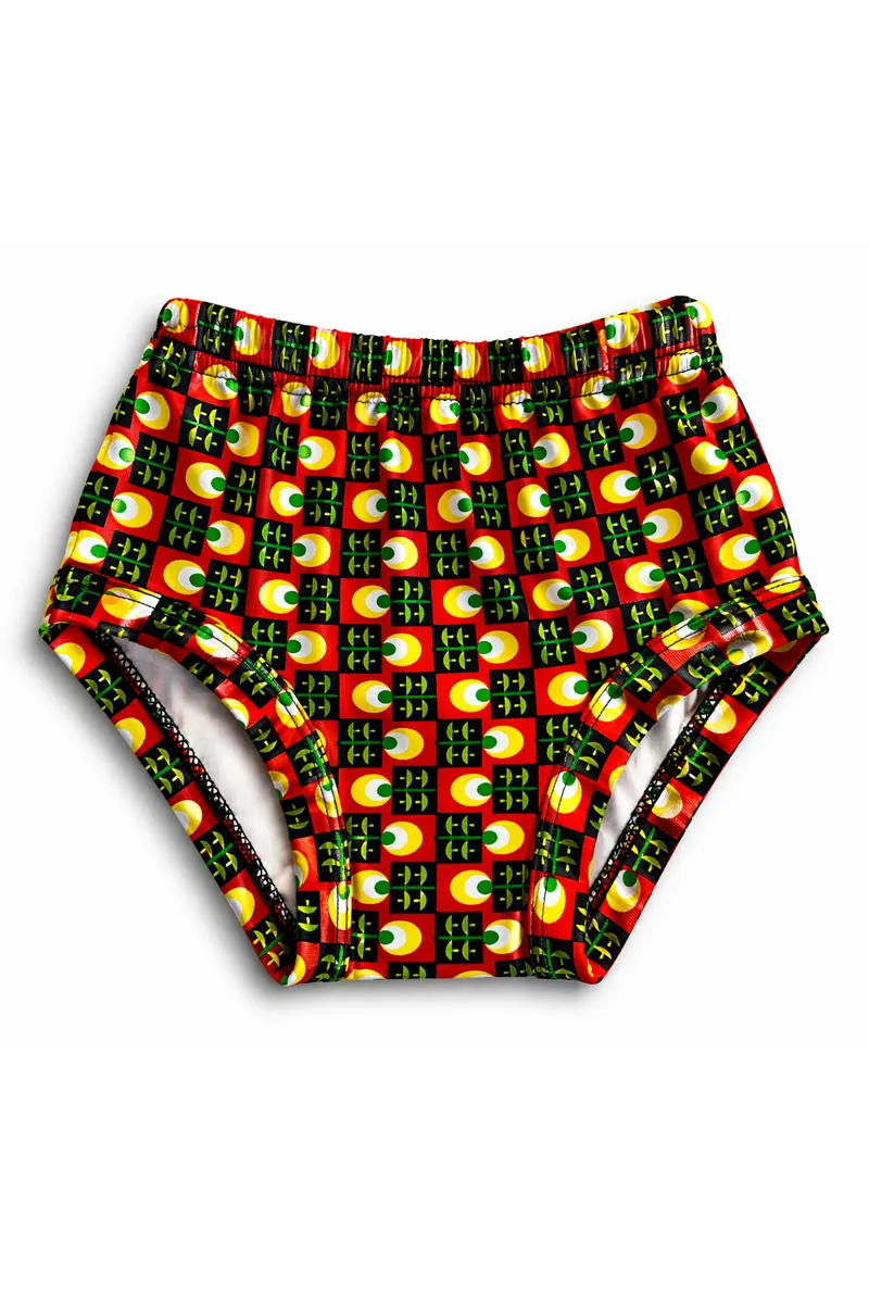 Cotton Printed Panties for Girls - Red