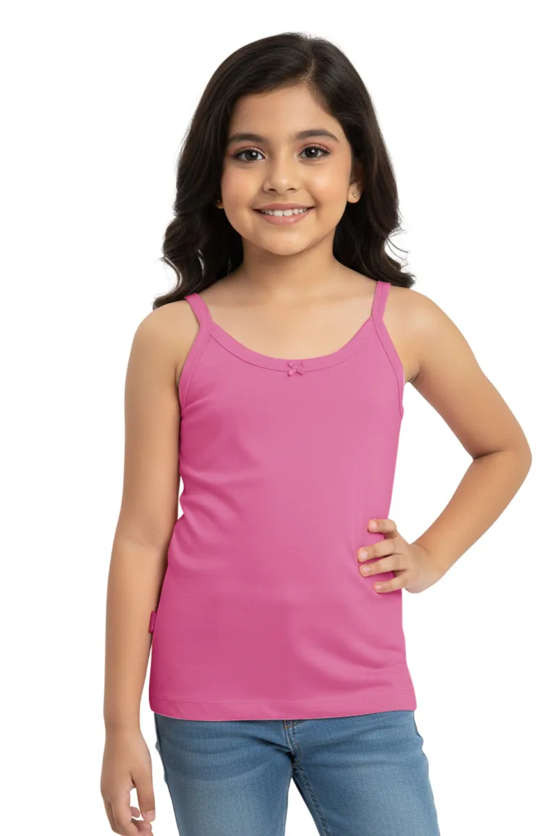 Cotton Solid Camisole for Girls - Baby Pink CLGIW002BABPIN78YRS