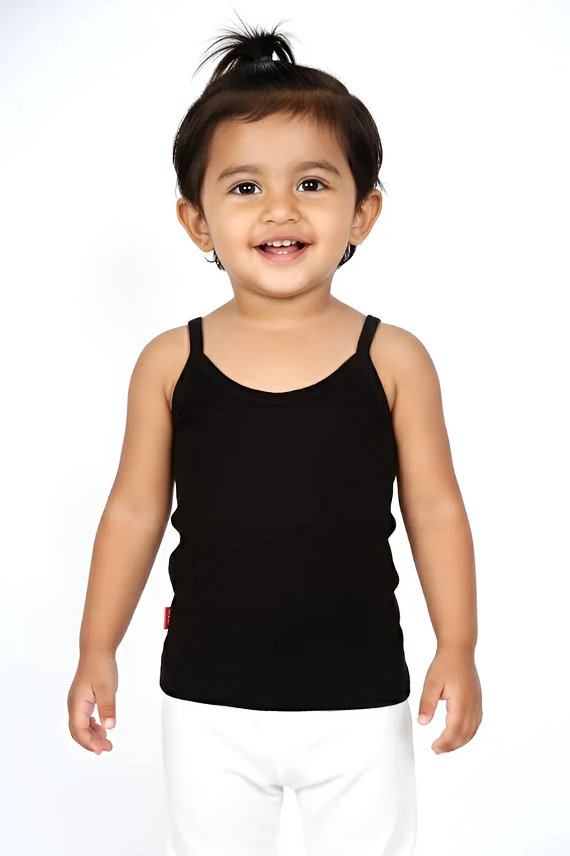Cotton Solid Camisole for Girls - Dark Brown CLGIW002DARBRO810YRS