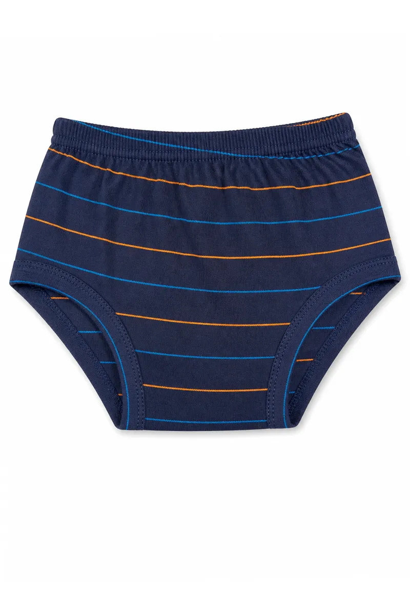Cotton Striped Panties for Girls - Navy Blue