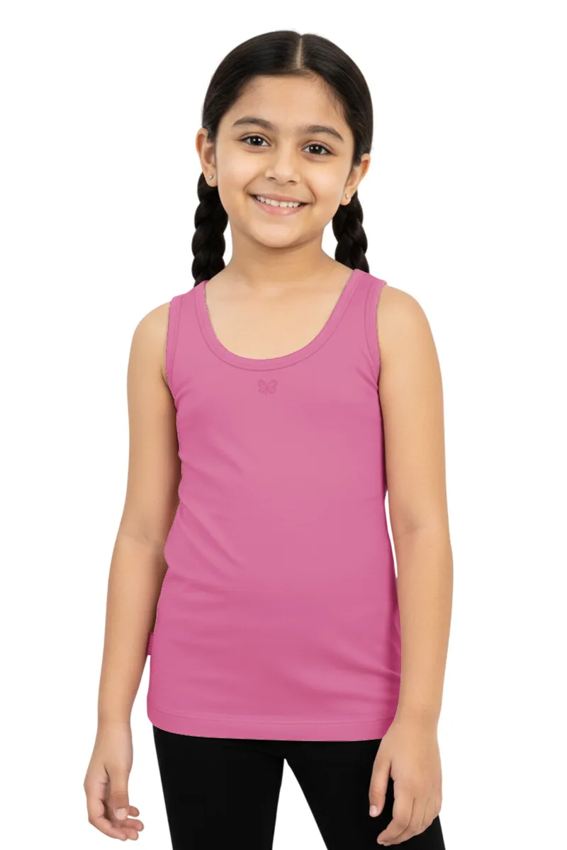 Cotton Solid Camisole for Girls - Baby Pink CLGIW004BABPIN78YRS