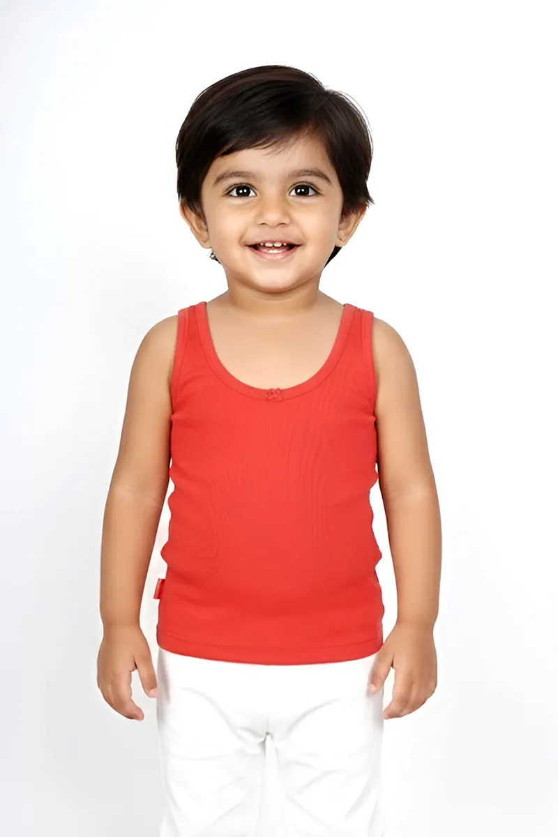 Cotton Solid Camisole for Girls - Red CLGIW004RED78YRS