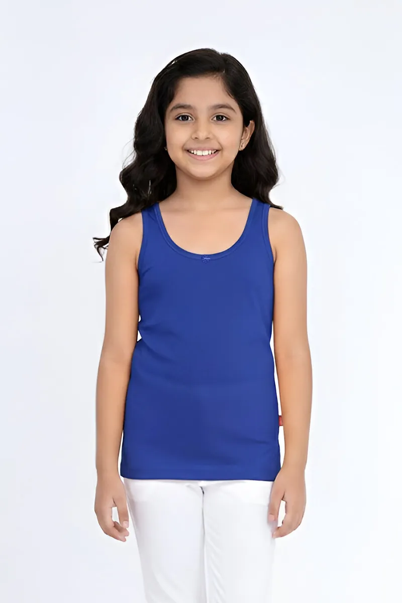 Cotton Solid Camisole for Girls - Blue CLGIW006BLU1416YRS