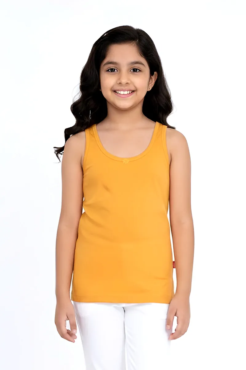 Cotton Solid Camisole for Girls - Mustard CLGIW006MUS1416YRS