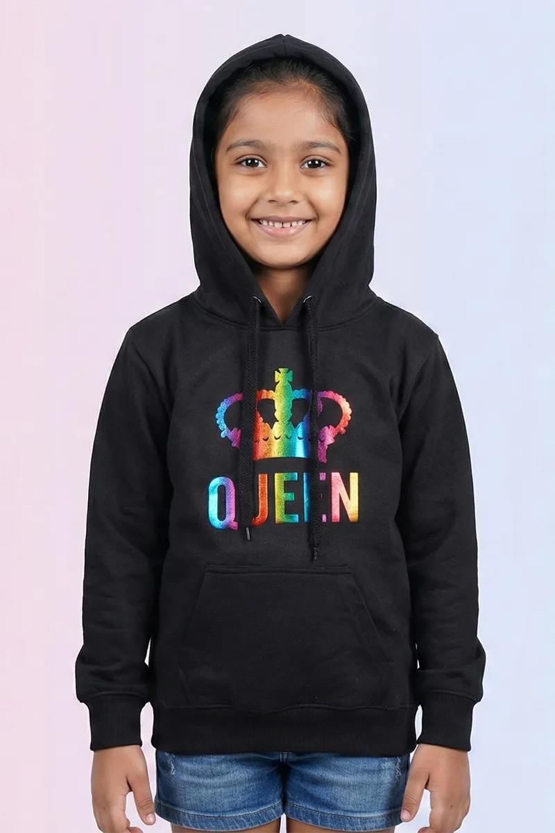 Hooded Sweatshirt for Girls - BlackCLGT00222BLA78YR