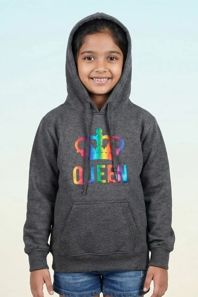 Hooded Sweatshirt for Girls - Dark GreyCLGT00222DAR1112
