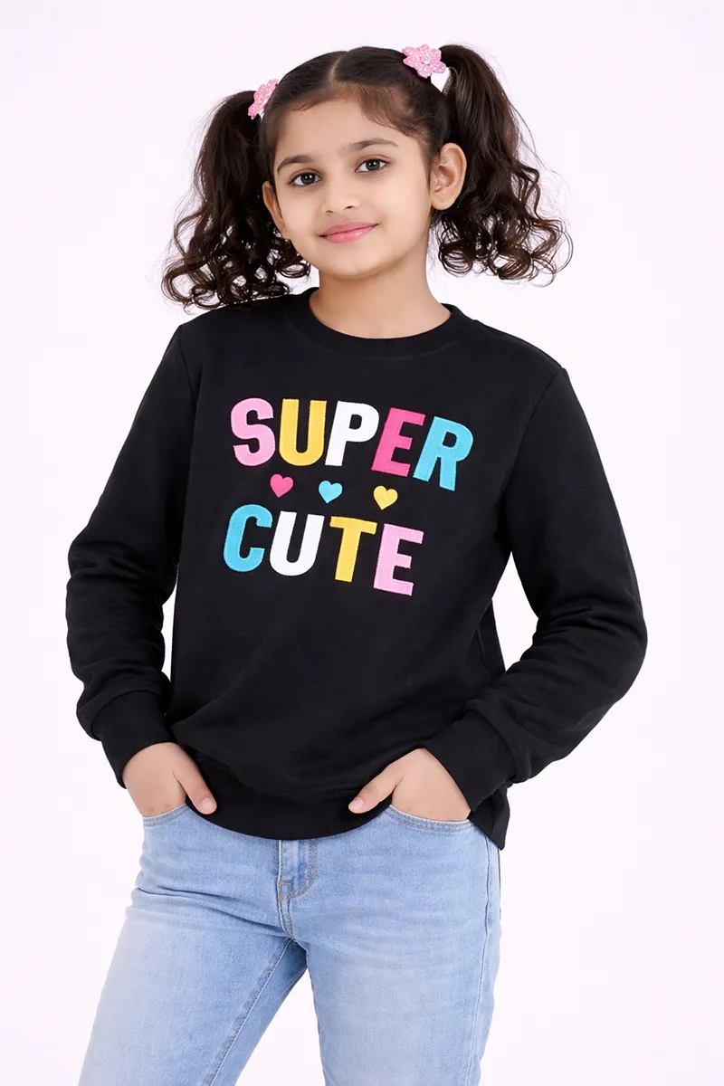 Hooded Sweatshirt for Girls - BlackCLGT00223BLA78YR