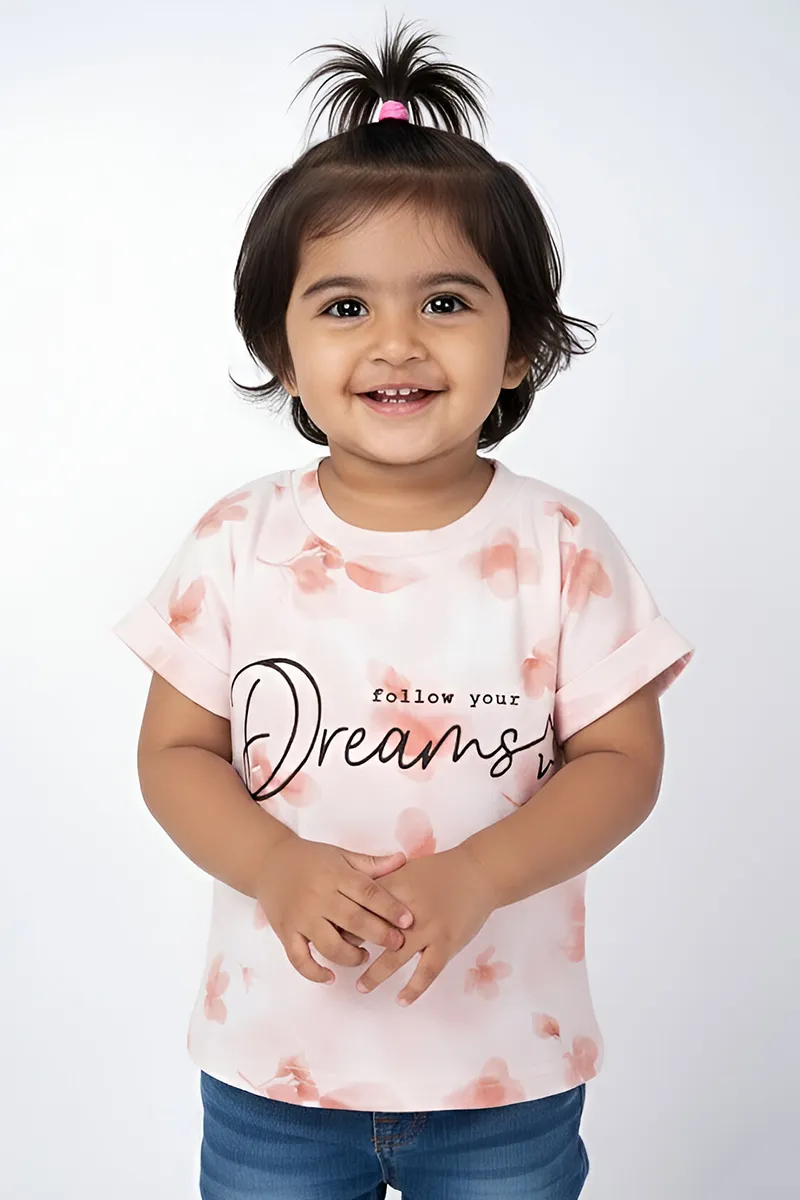 Printed T-Shirt for Girls - Orange CLGT0031ORA89YR