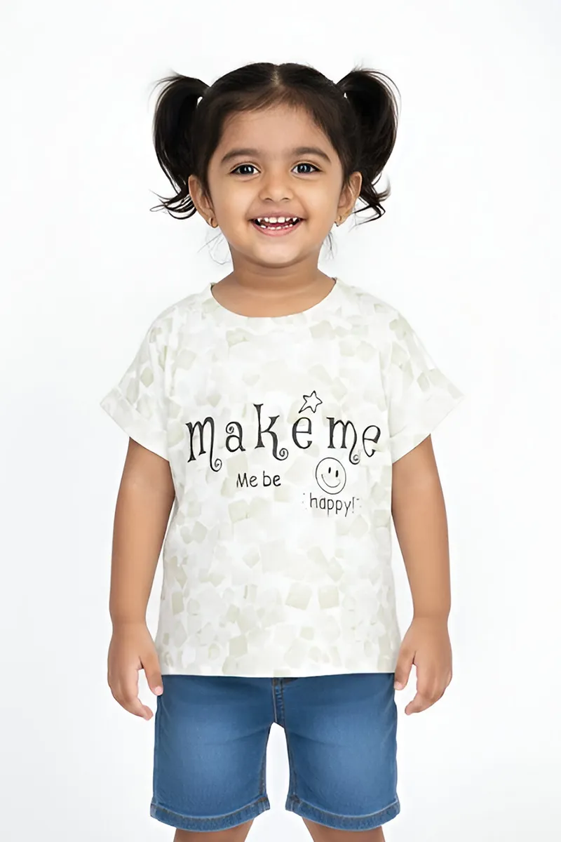 Printed T-Shirt for Girls - Green CLGT0032GRE1011