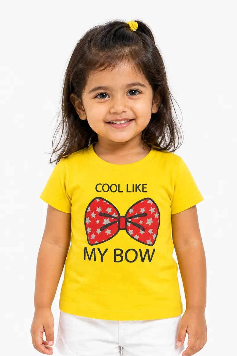 Printed T-Shirt for Girls - Yellow