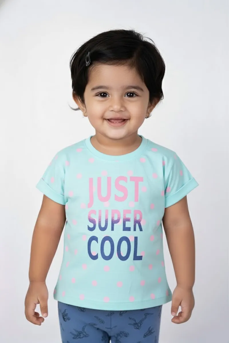 Printed T-Shirt for Girls - Blue