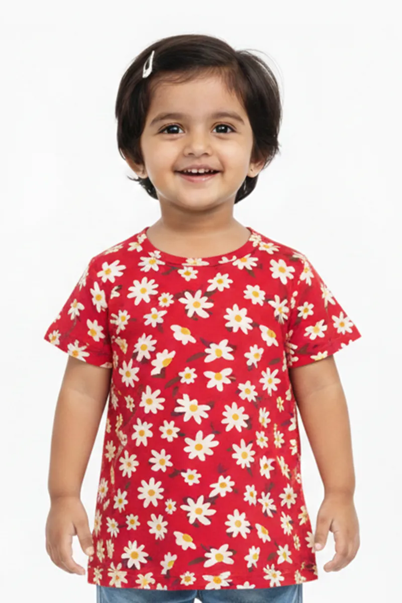 Printed T-Shirt for Girls - Red CLGT00471RED56YR