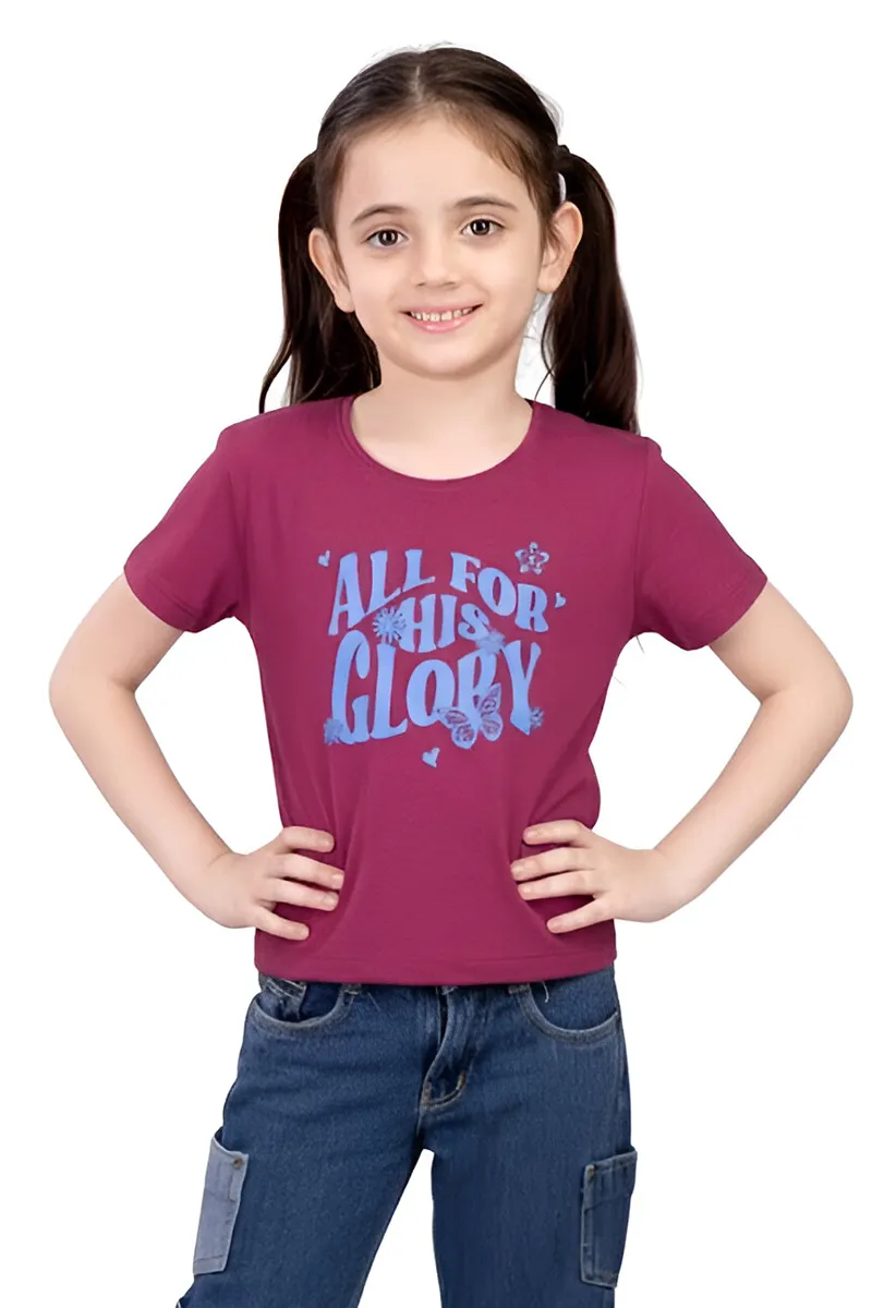 Printed T-Shirt for Girls - Magenta CLGT00488MAG23YR